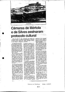 Câmaras de Mértola e de Silves assinaram protocolo cultural