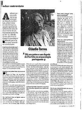 Entrevista Cláudio Torres: Há um antes e depois de Foz Côa na arqueologia portuguesa