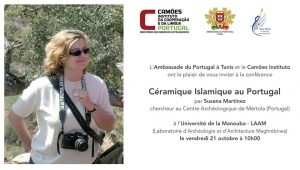 Conferência “Céramique Islamique au Portugal”, Universidade de Manouba, Tunísia. 
