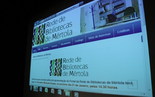 Apresentação do portal Rede de Bibliotecas de Mértola